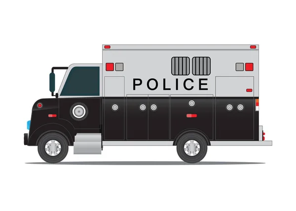 Carro de polícia para transporte de criminosos na prisão . — Vetor de Stock