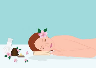 Kaplıcadaki güzel genç kadın.