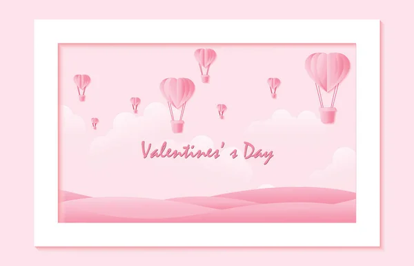 Amour et Saint Valentin sur fond doux — Image vectorielle