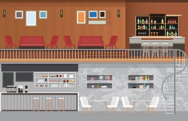 Modern Cafe shop iç.