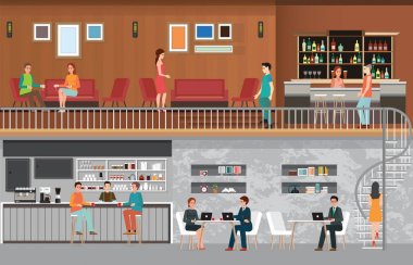 Modern Cafe shop iç.