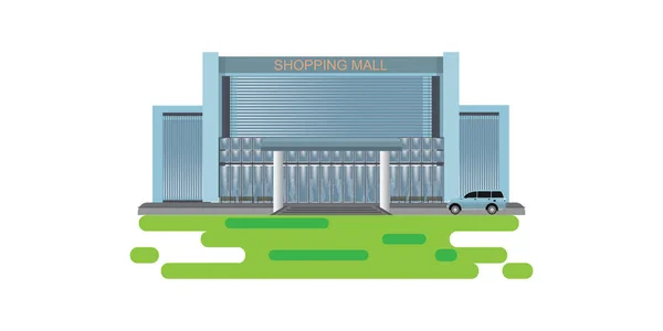 Торговий центр торгового центру ізольований на білому фоні — стоковий вектор
