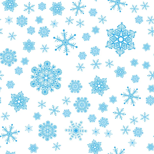 Seamless pattern from snowflakes — Stock Vector