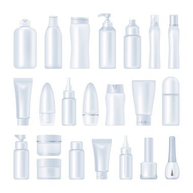 Kozmetik paket toplama beyaz mock up