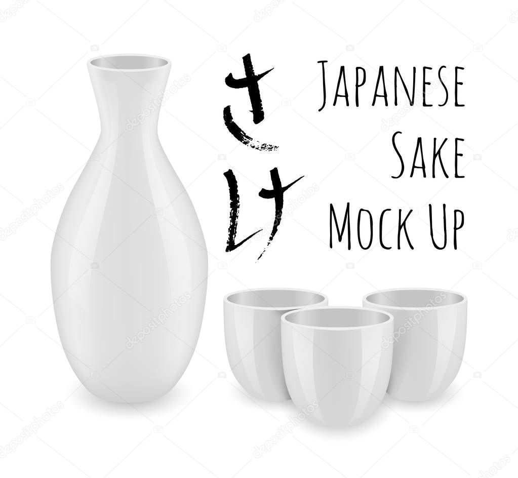 Japanese sake mock up
