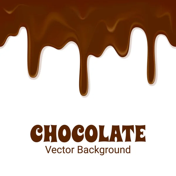 Horizontale nahtlose Schokolade rieselt — Stockvektor
