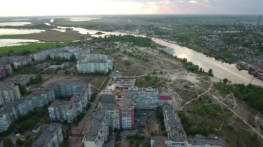 Dnipro nehir ve Kherson city quay yaz havalarda hava atış