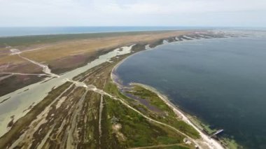 Ofdzharylhach Island, sahil ve güzel manzara ateş anteni