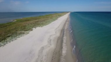 Bir balık kumlu yol ile Karadeniz'in güzel dar adada hava atış