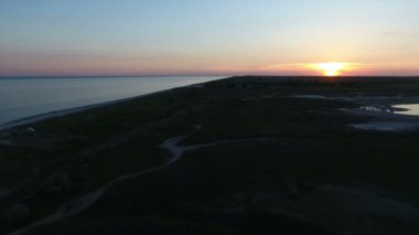 Yaz aylarında Karadeniz'e long Island'da üzerinde güzel bir günbatımı hava atış