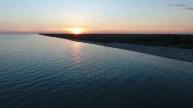 Yaz aylarında Karadeniz'e long Island'da üzerinde güzel bir günbatımı hava atış