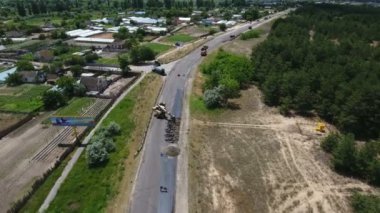 Bir yol blacktopping, kazı ve yaz aylarında tamir hava atış