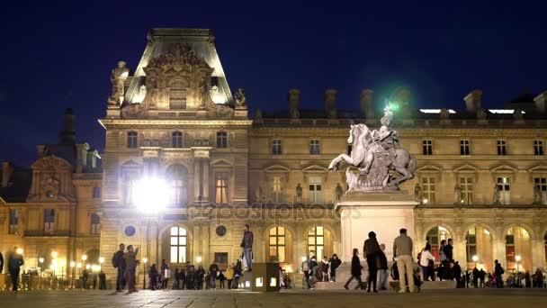 Paříž Francie Listopadu 2017 Vzrušující Pohled Louvre Muzeum Památník Velké — Stock video
