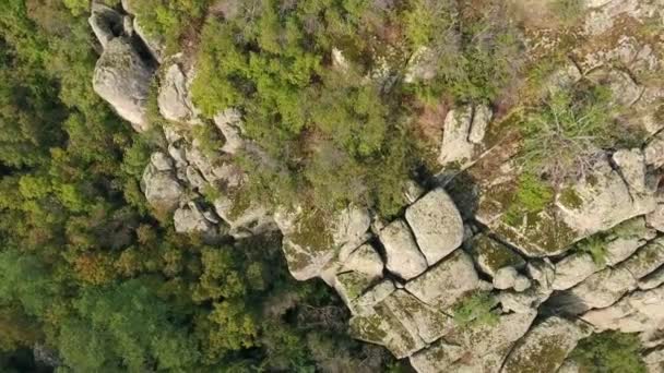 Působivé Ptačí Pohled Pobřeží Černého Moře Pokryté Velkými Krychlových Kamenů — Stock video
