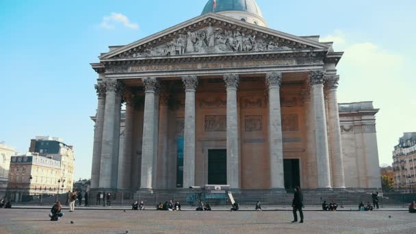 Parigi Francia Novembre 2017 Una Pittoresca Vista Sul Pantheon Edificio — Video Stock