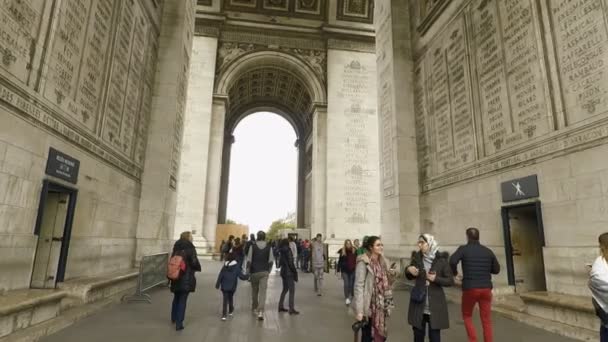 Paris France Novembre 2017 Une Vue Impressionnante Sur Arc Triomphe — Video