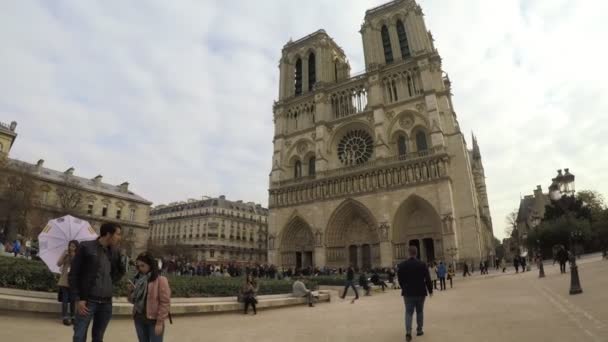 Paris França Novembro 2017 Uma Vista Maravilhosa Notre Dame Paris — Vídeo de Stock