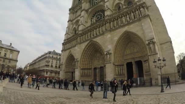 Paris Frankreich November 2017 Ein Herrlicher Blick Auf Notre Dame — Stockvideo