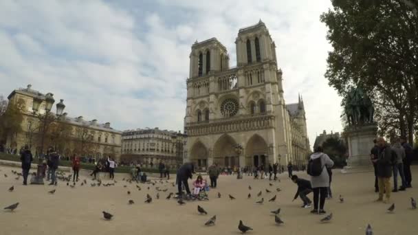 París Francia Noviembre 2017 Una Vista Ensueño Turistas Niños Pequeños — Vídeos de Stock