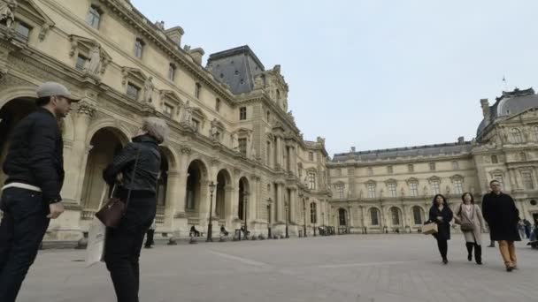 Paris Fransa Kasım 2017 Bir Muhteşem Louvre Sarayı Yla Barok — Stok video