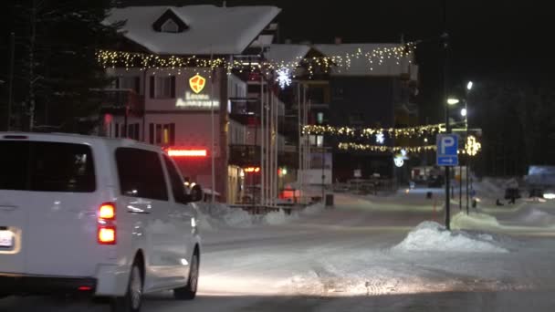 Levi Finlandia Diciembre 2019 Maravillosa Vista Una Mágica Estación Esquí — Vídeo de stock