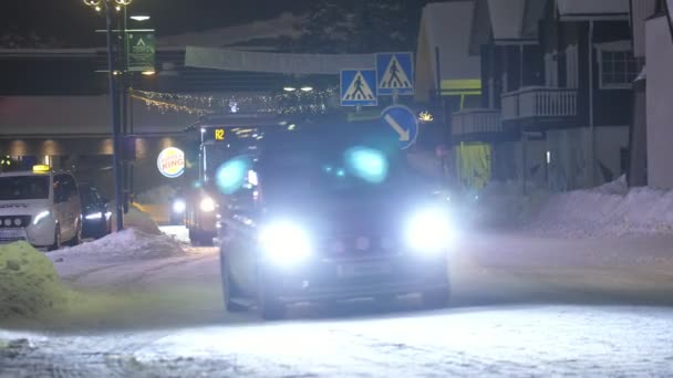 Levi Finlândia Dezembro 2019 Vista Cintilante Uma Moderna Estância Esqui — Vídeo de Stock