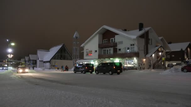 Levi Finlândia Dezembro 2019 Vista Maravilhosa Uma Moderna Estância Esqui — Vídeo de Stock
