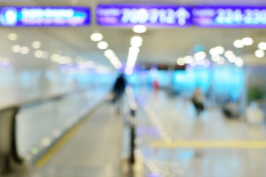 Yatılı Havaalanı, gezinti, hava seyahat kavramı unfocus