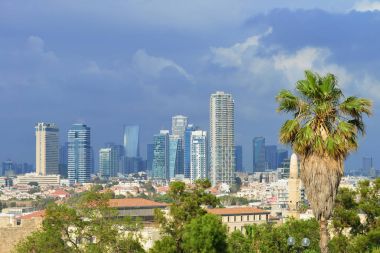 Tel Aviv, İsrail - Nisan, 2017: C modern bölümünün görünümünü