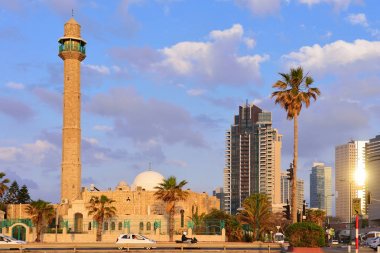 Tel Aviv, İsrail - Nisan, 2017: Hasan Bek Camii Merkezi 