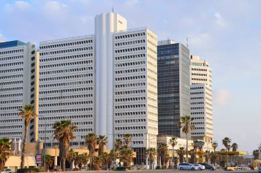 Tel Aviv, İsrail - Nisan, 2017: Herbert Samuel st. Merkezi, 