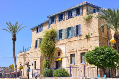Tel Aviv, İsrail - Nisan, 2017: Eski ev eski şehir Ja