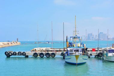 Tel Aviv, İsrail - Nisan, 2017: Eski liman Jaffa