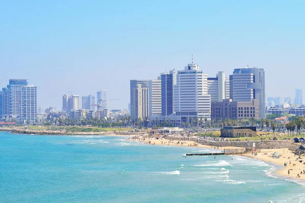 Tel Aviv, İsrail - Nisan, 2017: Görünüm şeridinin Tel AVI