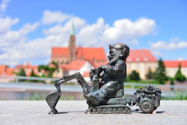 Wroclaw, Polonya - Haziran, 2017: Wroclaw sembolü. 