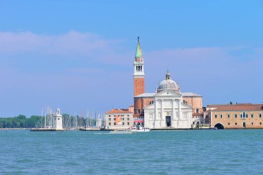 Venice, İtalya - Mayıs, 2017: Panorama, San Giorgio Maggiore görünümü