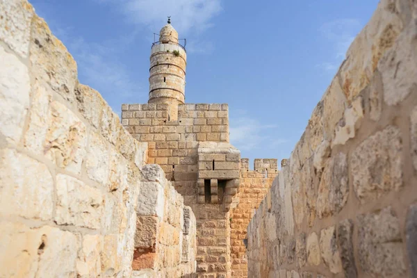 Torre de Davi na cidade velha de Jerusalém, Israel — Fotografia de Stock