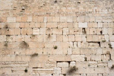 Ağlama duvarı (kotel, Batı duvarı) arka plan için yararlı. Jerusalem, İsrail.