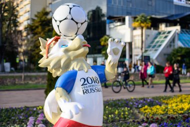 Sochi, Rusya Federasyonu - Şubat, 2018 2018 resmi maskotu 