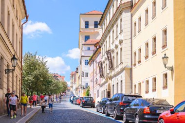 Prague, Çek Cumhuriyeti - Mayıs 2017: street Prag