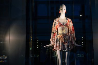 Prague, Çek Cumhuriyeti - Mayıs 2017: vitrin yeni collectio ile