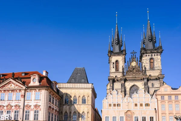 Kirche der Jungfrau Maria vor tyn, Prag, Tschechische Republik. eine der Hauptattraktionen von Prag. — Stockfoto