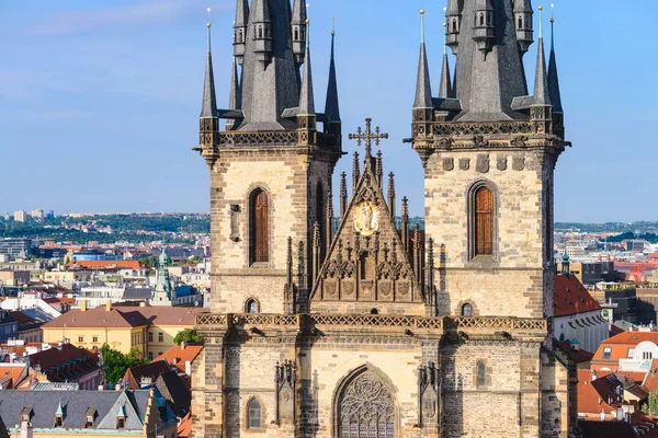 Church of Virgin Maria Before Tyn, Prague, Czech republic. One of the main attractions of Prague. — Stock Photo, Image