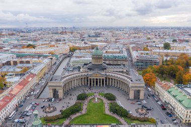 Kazan Katedrali Saint Petersburg Havacılık Manzarası
