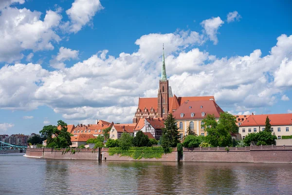 Wyspa Katedralna Ostrow Tumski, Wrocław, Polska — Zdjęcie stockowe