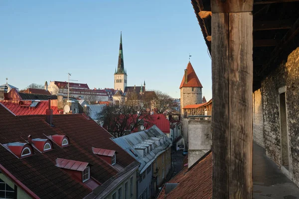 Widok Tallin Historyczne Centrum Starym Miastem Republika Estońska — Zdjęcie stockowe