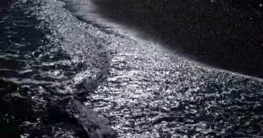 Yukarıdan bir deniz plajda inişli çıkışlı dalgalar