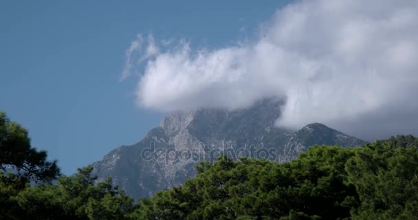 Tahtali 山とも呼ばれるリュキアのオリンパス、トルコ。時間の経過、4 k — ストック動画