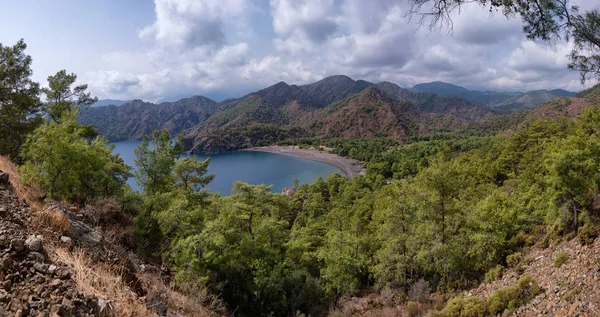 Secluded bay in the Turkish Mediterranean Sea, Turkey, Viewed fr Royalty Free Stock Images