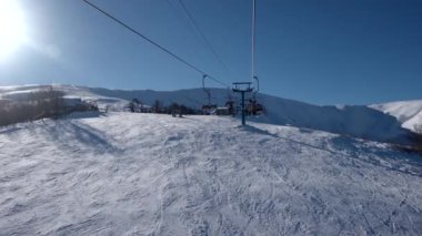 Kar manzara arka plan kış spor Recreations Ski Resort vahşi dağlar yaşam tarzı Kayak sandalye Asansör görüşlerini kaldırma